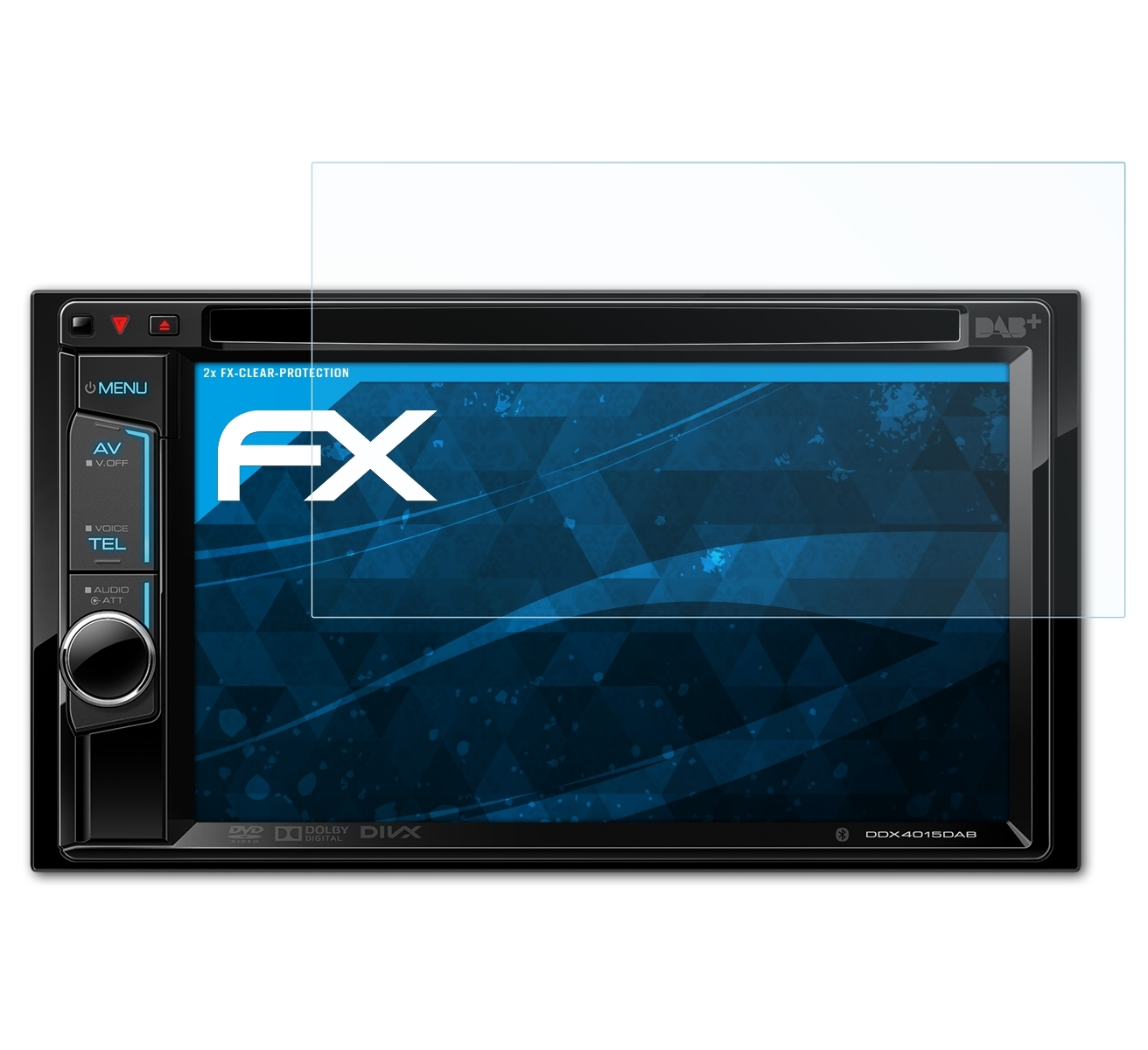 ATFOLIX 2x Displayschutz(für Kenwood DDX4015DAB 4016DAB) FX-Clear /