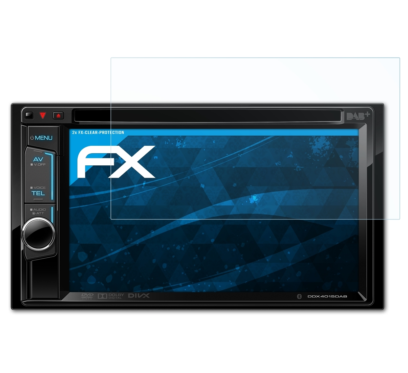 / FX-Clear Displayschutz(für 2x Kenwood ATFOLIX DDX4015DAB 4016DAB)