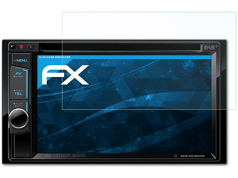 / FX-Clear Displayschutz(für 2x Kenwood ATFOLIX DDX4015DAB 4016DAB)