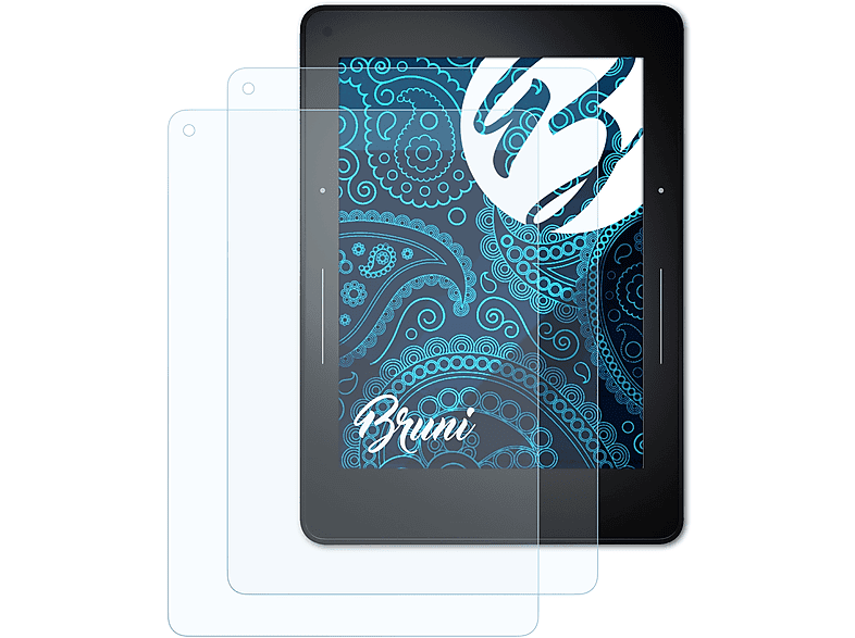 BRUNI 2x Basics-Clear Schutzfolie(für Amazon Kindle Voyage)