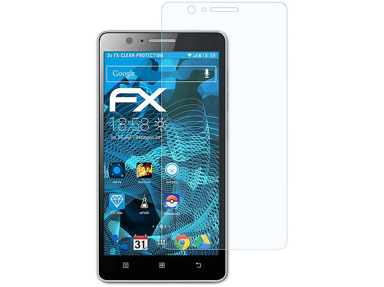 ATFOLIX 3x A536) FX-Clear Lenovo Displayschutz(für