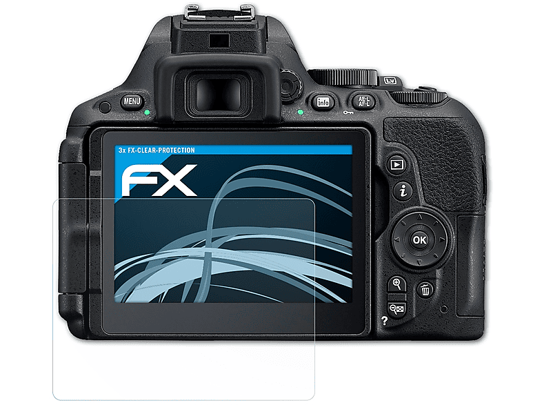 ATFOLIX 3x D5500) Displayschutz(für FX-Clear Nikon