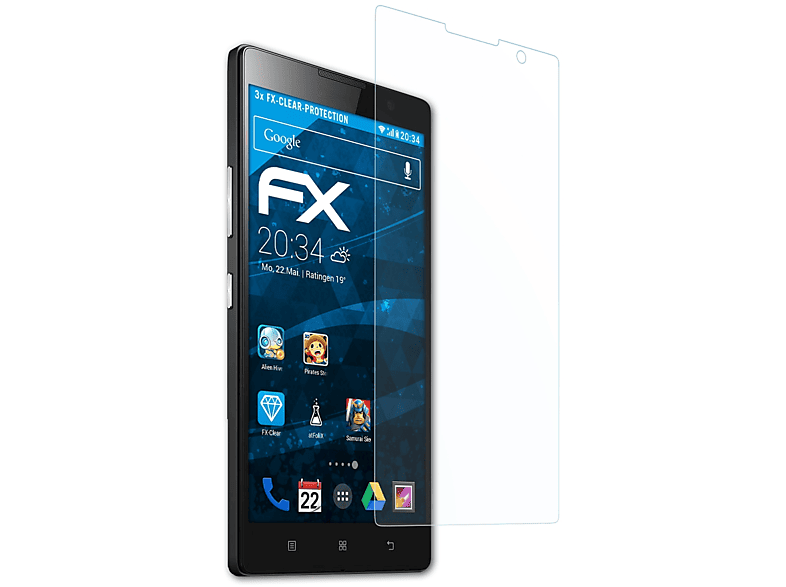 ATFOLIX 3x FX-Clear Displayschutz(für Lenovo P90 Pro) | Displayschutzfolien & Gläser