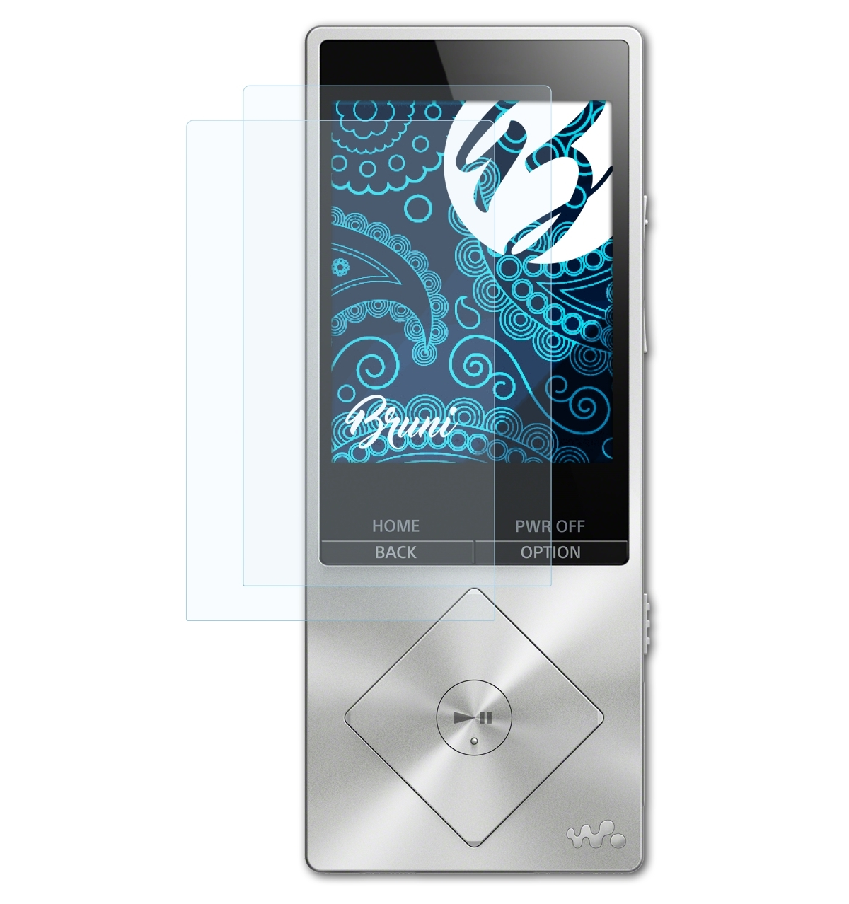 BRUNI 2x Basics-Clear Schutzfolie(für Sony NWZ-A15) Walkman