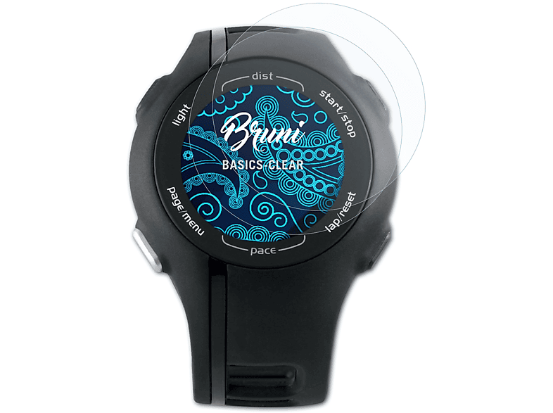 BRUNI 2x Basics-Clear Schutzfolie(für Garmin 210) Forerunner