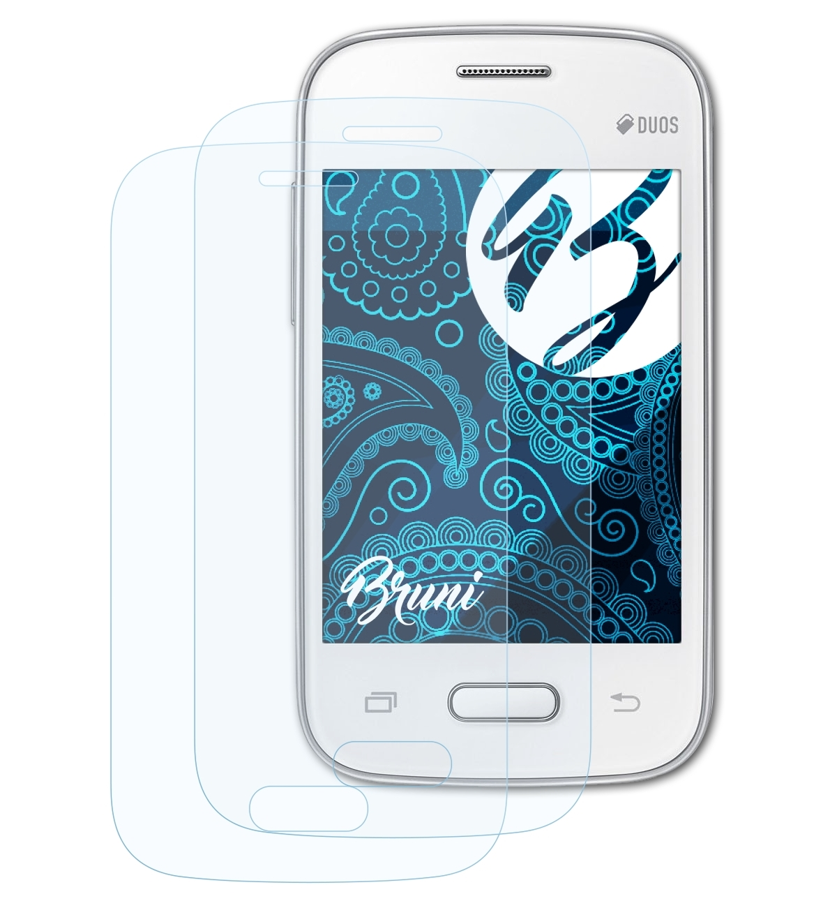 BRUNI 2x Basics-Clear Schutzfolie(für Pocket Samsung Galaxy 2)