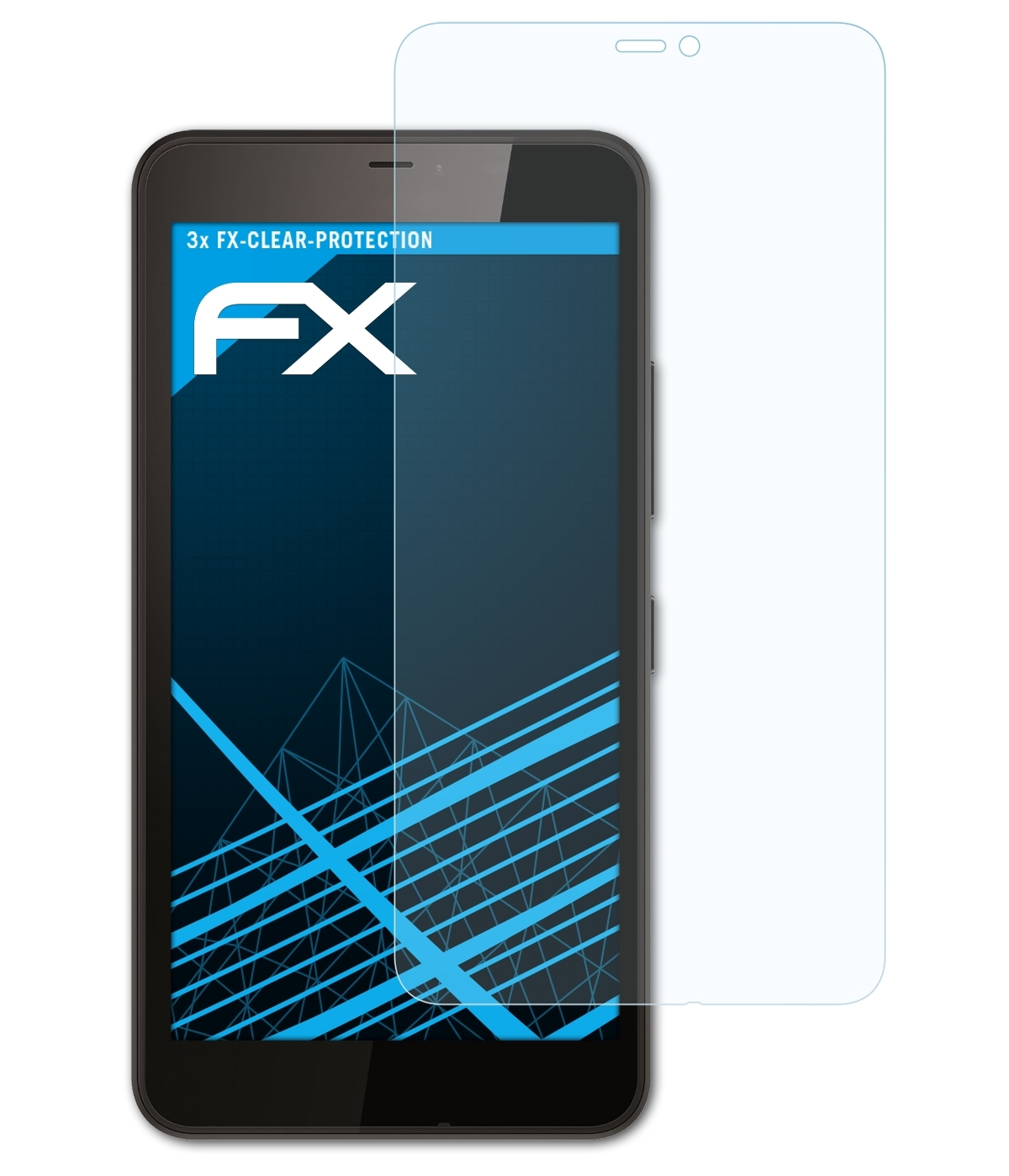 Displayschutz(für Microsoft ATFOLIX XL) 3x FX-Clear Lumia 640