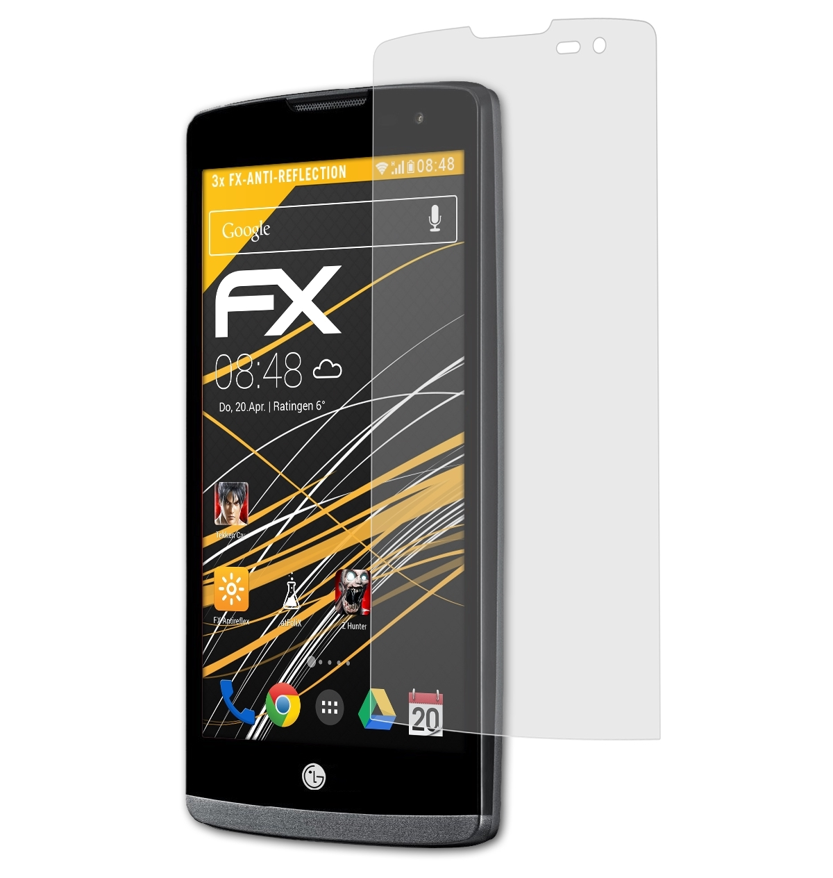 ATFOLIX 3x FX-Antireflex Displayschutz(für LG Leon)