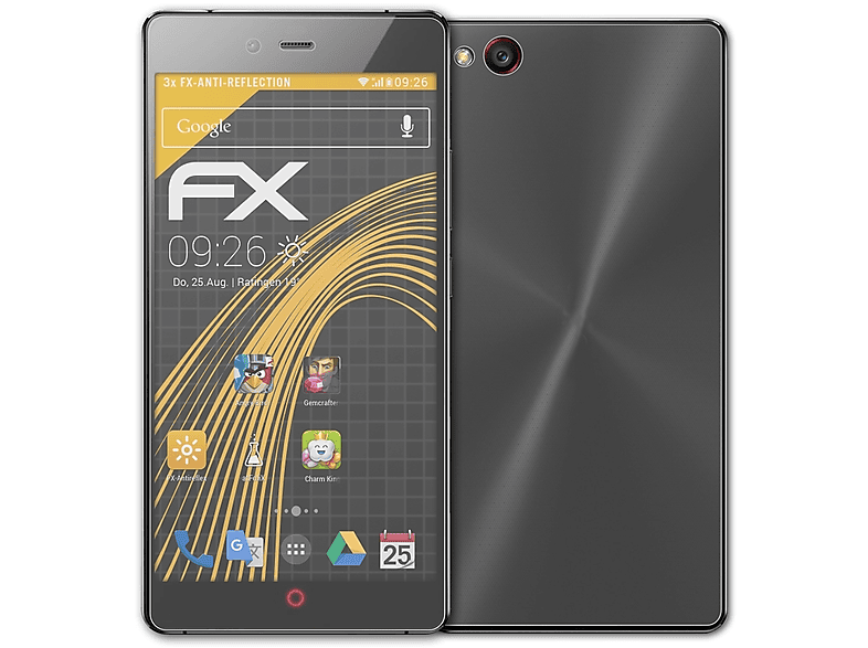 Nubia ATFOLIX Displayschutz(für Z9 ZTE FX-Antireflex Max) 3x