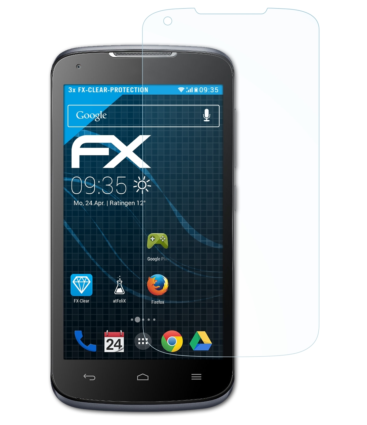 ATFOLIX 3x Huawei Y540) Ascend FX-Clear Displayschutz(für