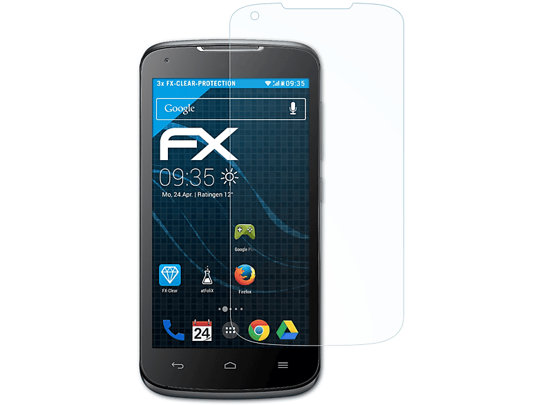 ATFOLIX 3x FX-Clear Displayschutz(für Huawei Ascend Y540)