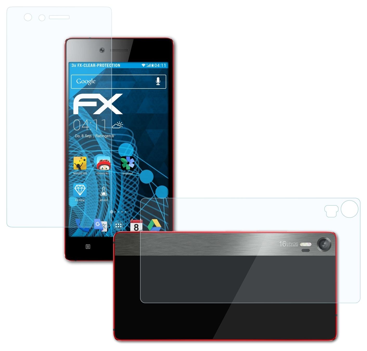 ATFOLIX 3x Shot) Displayschutz(für Vibe FX-Clear Lenovo