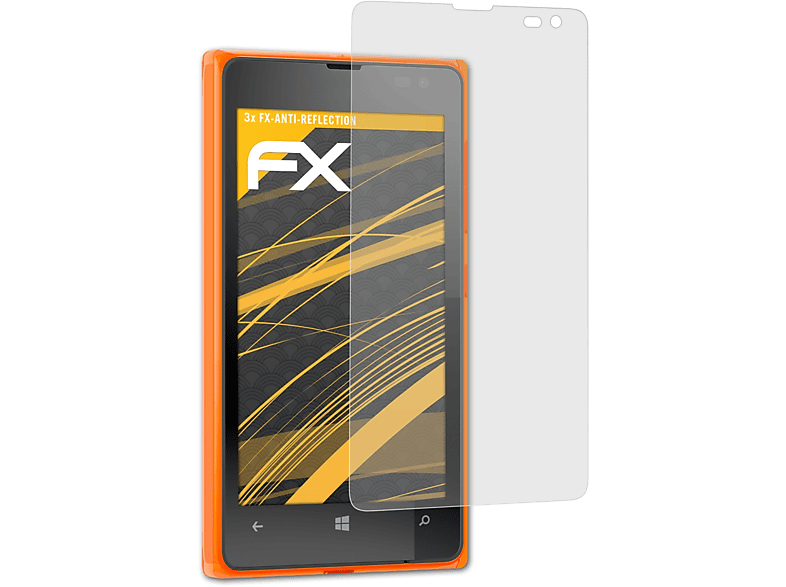 ATFOLIX 3x FX-Antireflex Displayschutz(für Microsoft Lumia 532)