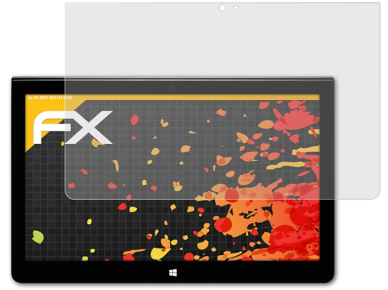 ATFOLIX 2x FX-Antireflex Displayschutz(für Fujitsu Stylistic Q704) | Tabletschutzfolien