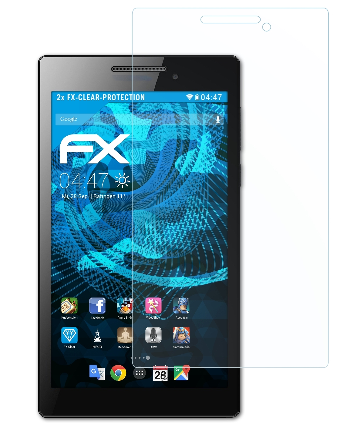 FX-Clear ATFOLIX Tab Displayschutz(für 2x 2 Lenovo A7-10)