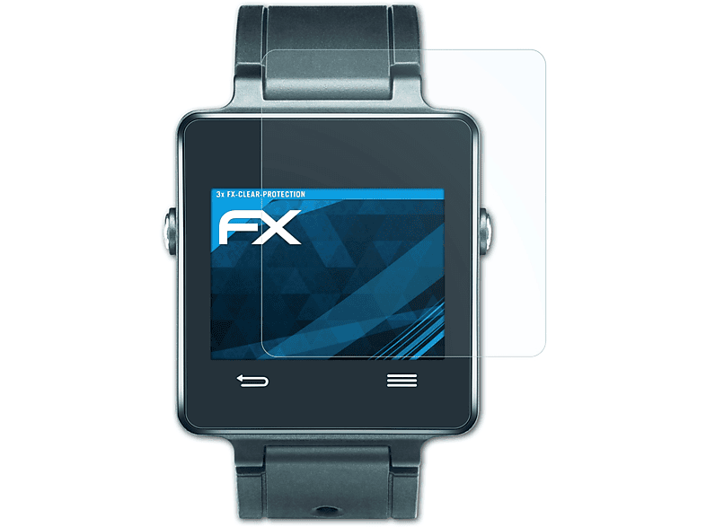 ATFOLIX 3x FX-Clear Displayschutz(für Garmin Vivoactive)