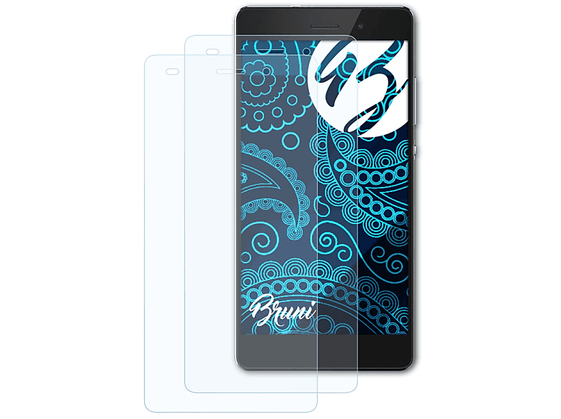 BRUNI 2x Basics-Clear Schutzfolie(für Huawei P8 Lite)