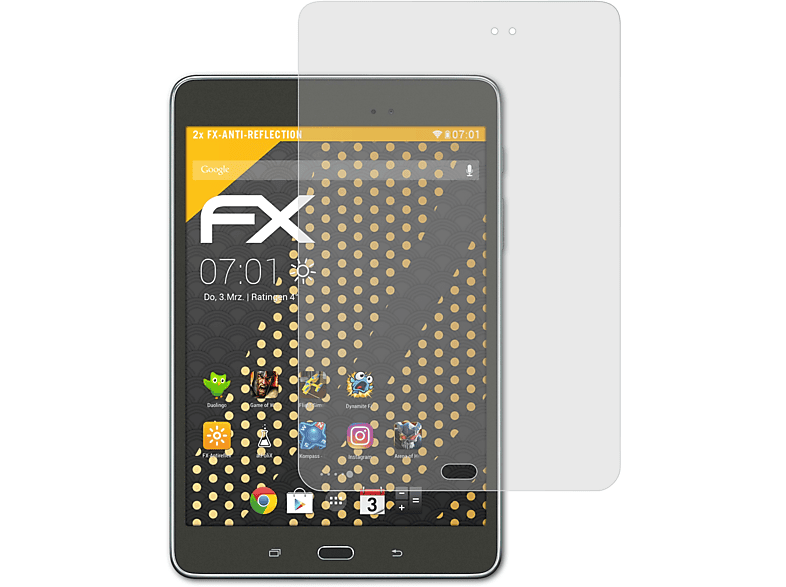 Samsung ATFOLIX A Tab 8.0) FX-Antireflex Displayschutz(für Galaxy 2x
