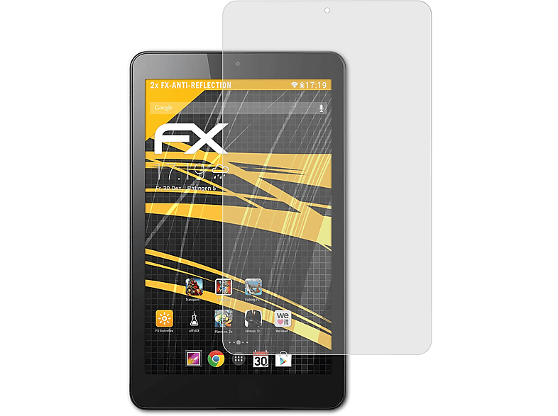 ATFOLIX 2x FX-Antireflex Displayschutz(für Acer Iconia One 8 (B1-820))