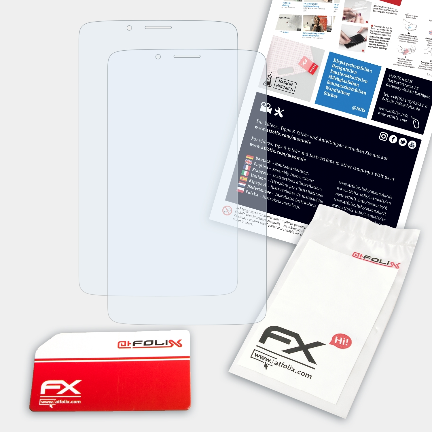 Archos Displayschutz(für 80b ATFOLIX Helium 2x FX-Clear 4G)