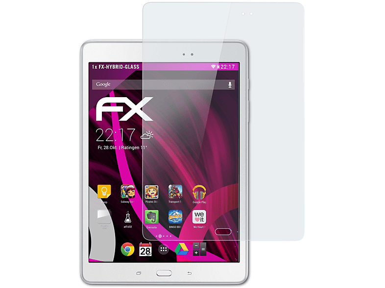 9.7) A FX-Hybrid-Glass ATFOLIX Schutzglas(für Samsung Galaxy Tab