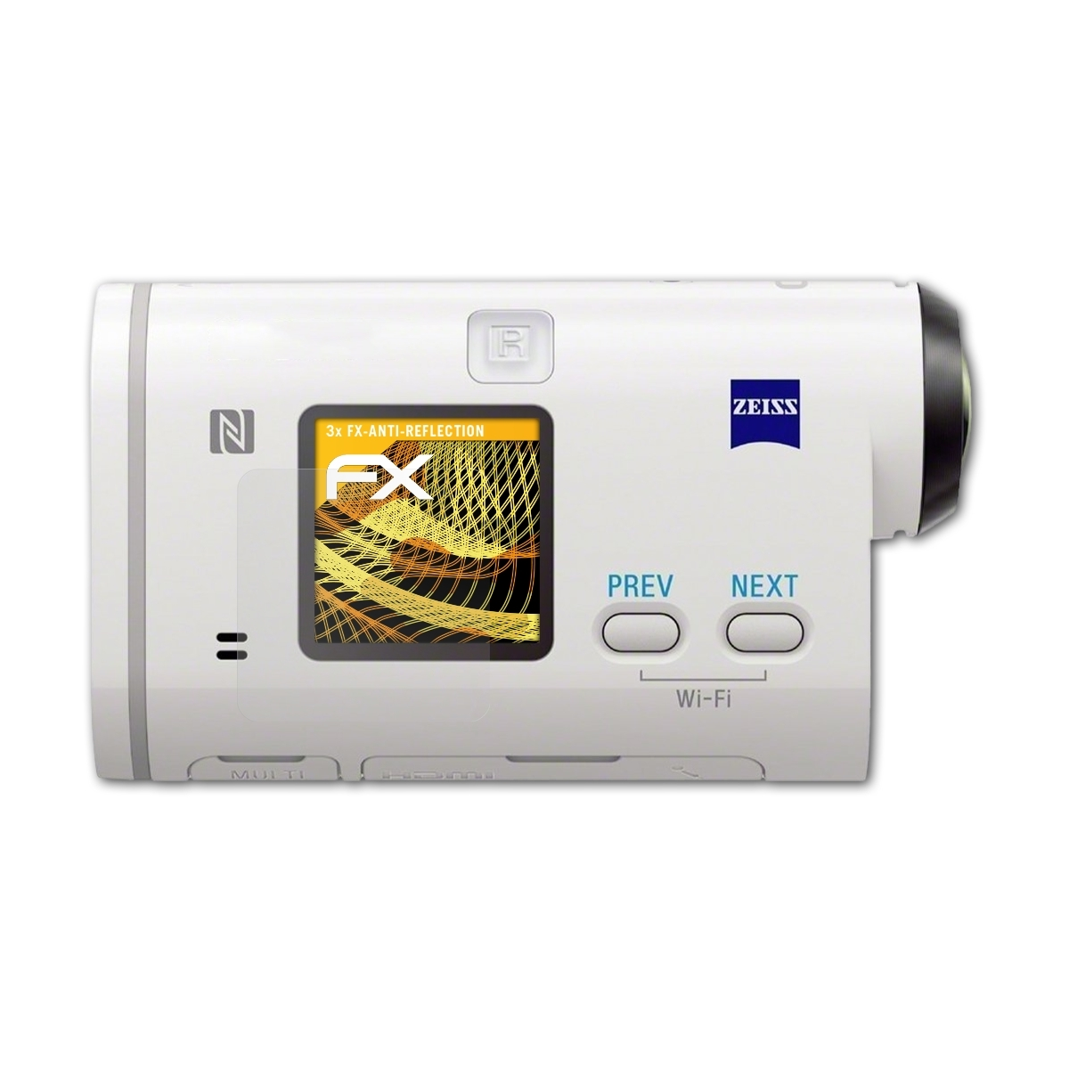 HDR-AS200) Displayschutz(für Sony 3x ATFOLIX FX-Antireflex