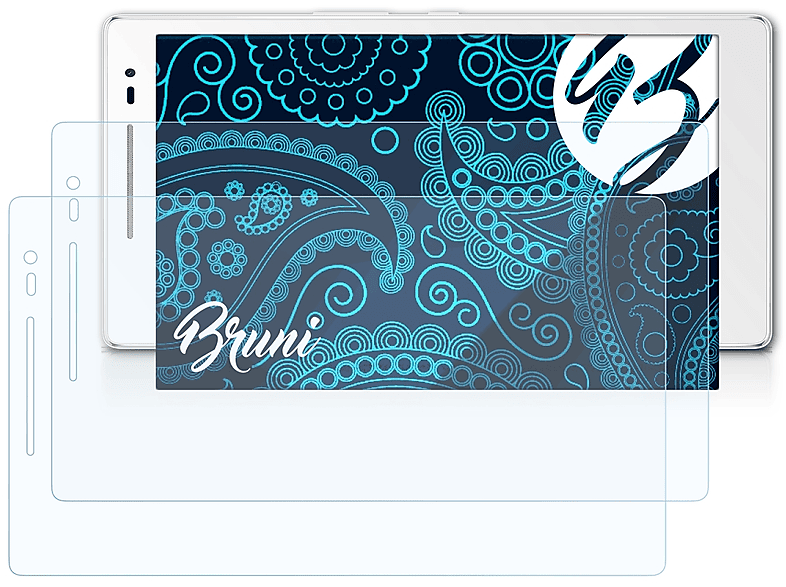 BRUNI 2x Basics-Clear Schutzfolie(für Asus ZenPad 8.0 (Z380C))