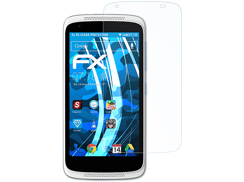 ATFOLIX 3x FX-Clear Displayschutz(für HTC Desire 526G+) | Displayschutzfolien & Gläser