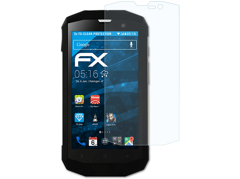 ATFOLIX 3x FX-Clear Displayschutz(für Mann Zug 5S)