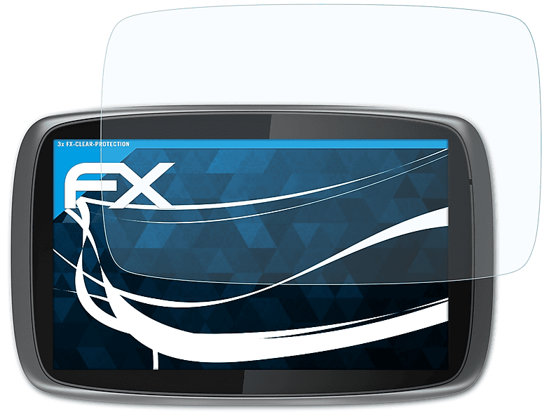 ATFOLIX 3x FX-Clear Displayschutz(für TomTom 610 / 6100 (2015))