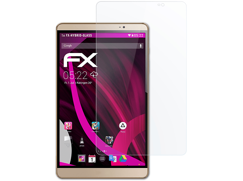 ATFOLIX FX-Hybrid-Glass Schutzglas(für Huawei MediaPad M2 8.0)