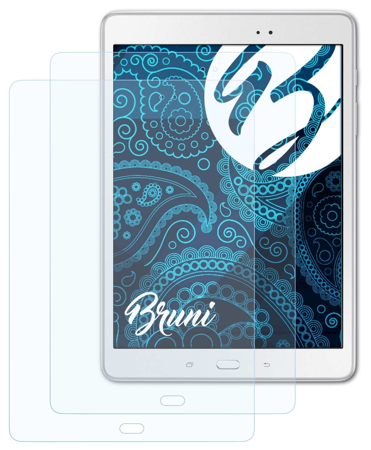 A Samsung 2x BRUNI 9.7) Tab Basics-Clear Schutzfolie(für Galaxy
