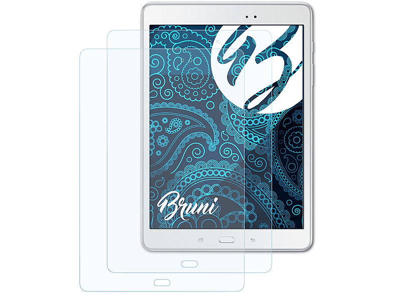 BRUNI 2x 9.7) Tab A Basics-Clear Galaxy Schutzfolie(für Samsung