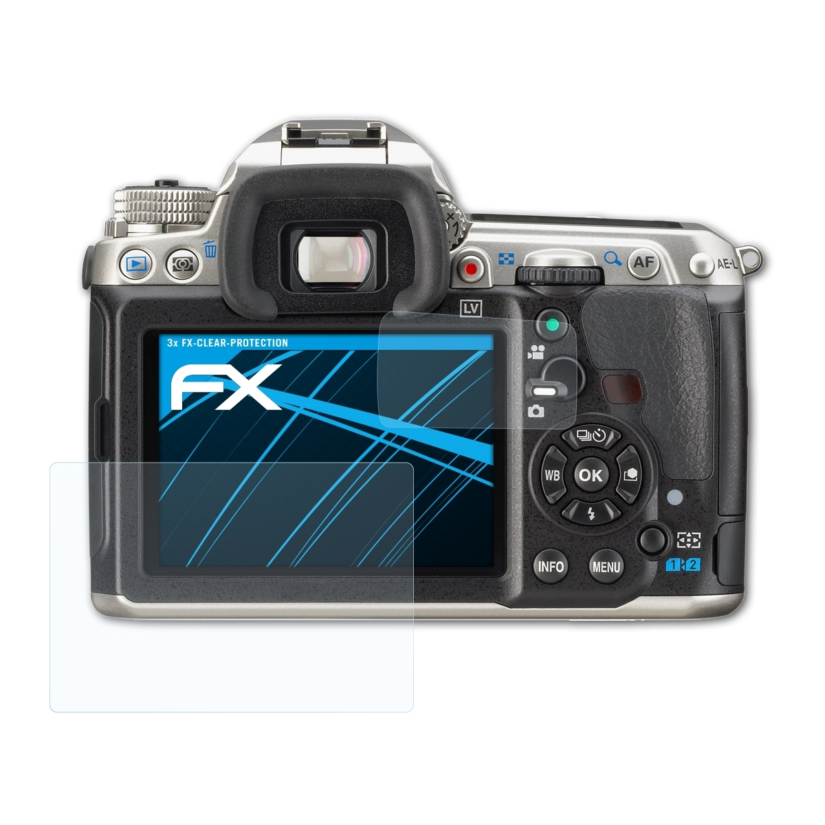 ATFOLIX 3x FX-Clear II) Ricoh Displayschutz(für Pentax K-3