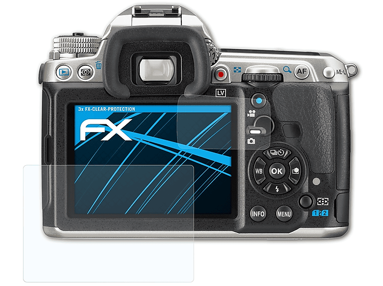 ATFOLIX 3x FX-Clear Displayschutz(für Ricoh Pentax K-3 II) | Kamera Schutzfolie