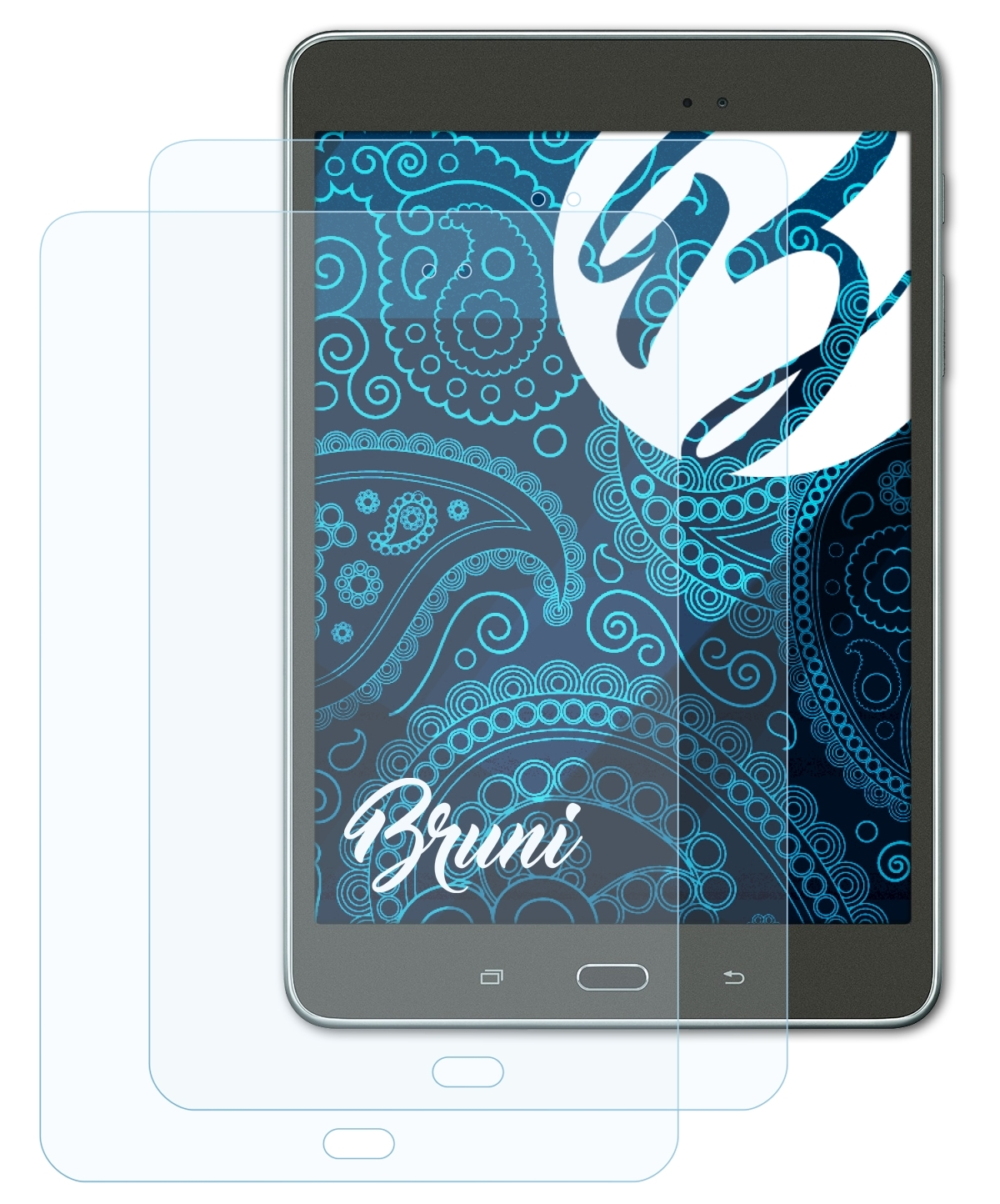 BRUNI 2x Basics-Clear Tab Galaxy 8.0) Schutzfolie(für Samsung A