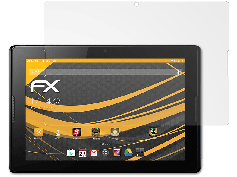 ATFOLIX 2x FX-Antireflex Displayschutz(für Lenovo IdeaTab A10-70)