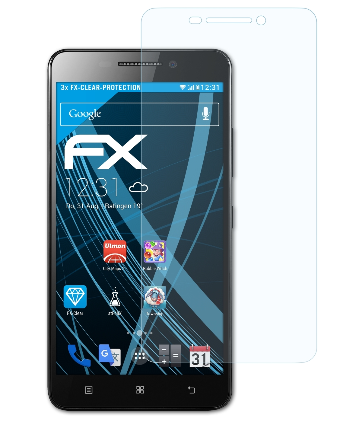 ATFOLIX 3x FX-Clear Displayschutz(für Lenovo A5000)