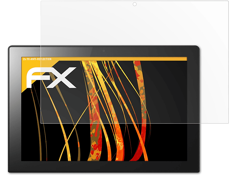 ATFOLIX 2x Miix IdeaTab 10) FX-Antireflex Displayschutz(für Lenovo 3