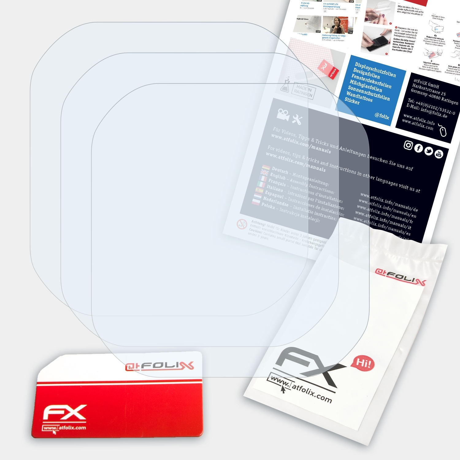 ATFOLIX 3x FX-Clear Displayschutz(für mm)) Forerunner 25 Garmin (23