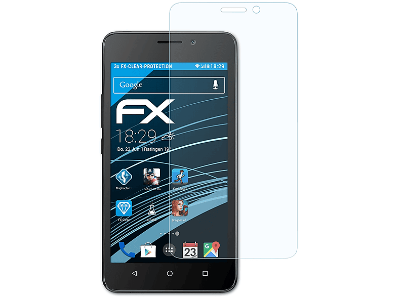 ATFOLIX 3x FX-Clear Y635) Displayschutz(für Huawei