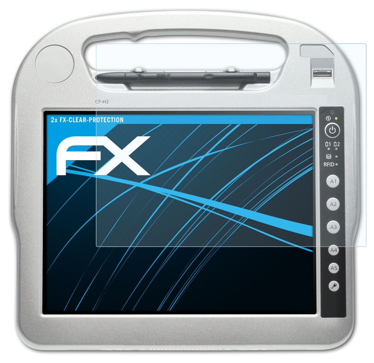 ATFOLIX 2x FX-Clear Displayschutz(für Panasonic CF-H2) ToughBook