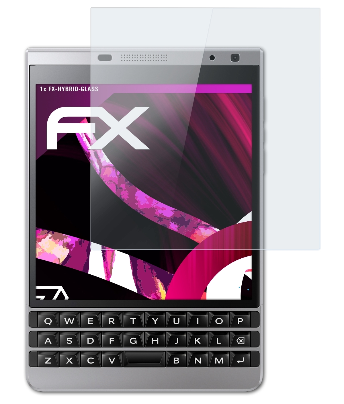 Edition) FX-Hybrid-Glass ATFOLIX Blackberry Silver Schutzglas(für Passport