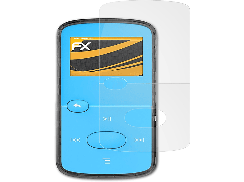 3x Clip Displayschutz(für Sandisk FX-Antireflex ATFOLIX Jam)