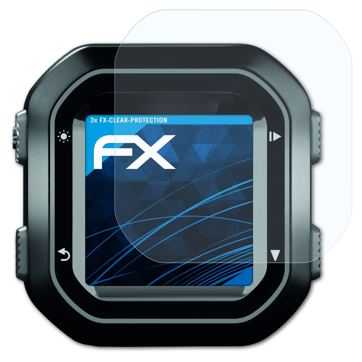 ATFOLIX 3x FX-Clear Displayschutz(für Garmin 20/25) Edge