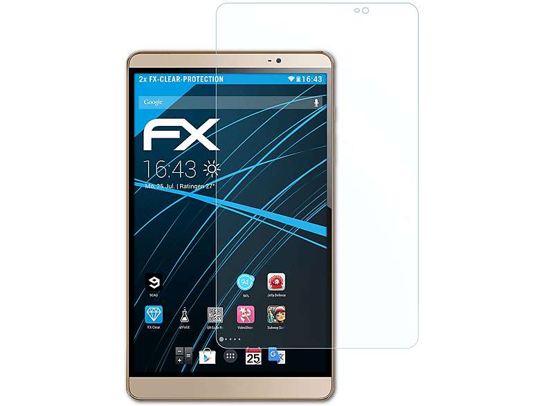 FX-Clear 2x M2 MediaPad Huawei ATFOLIX Displayschutz(für 8.0)