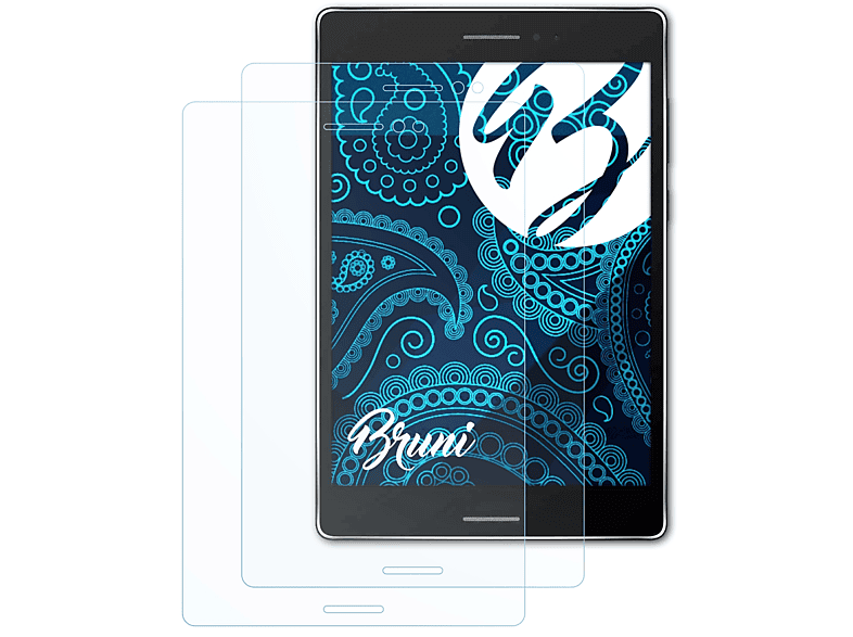 BRUNI 2x Basics-Clear Schutzfolie(für Asus ZenPad S 8.0)