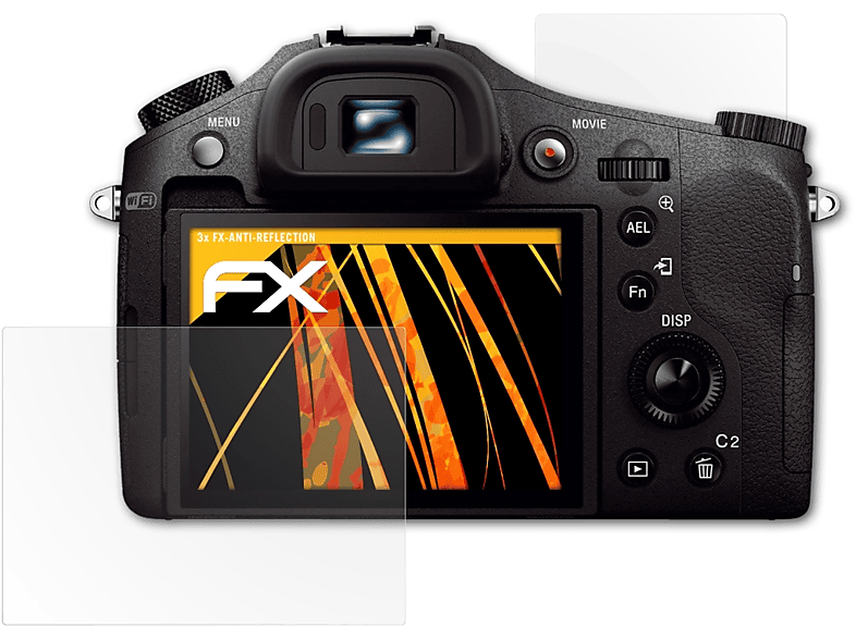 ATFOLIX 3x FX-Antireflex Displayschutz(für Sony DSC-RX10 II)