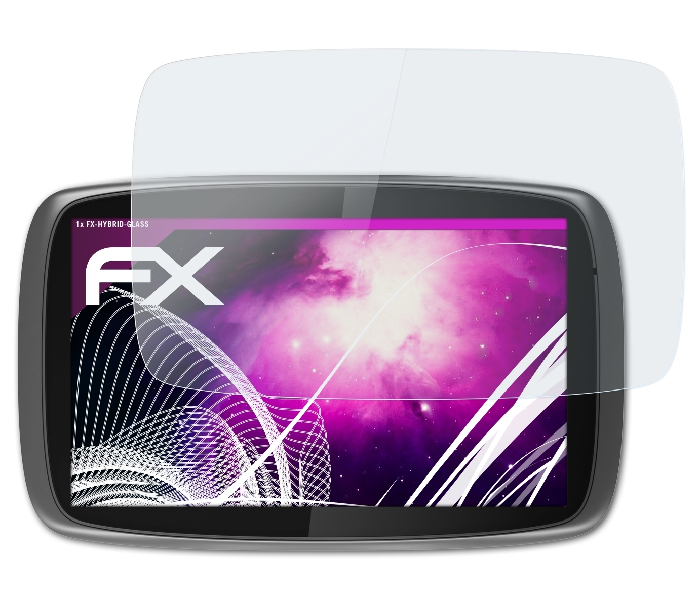 ATFOLIX FX-Hybrid-Glass Schutzglas(für TomTom 610 (2015)) / 6100