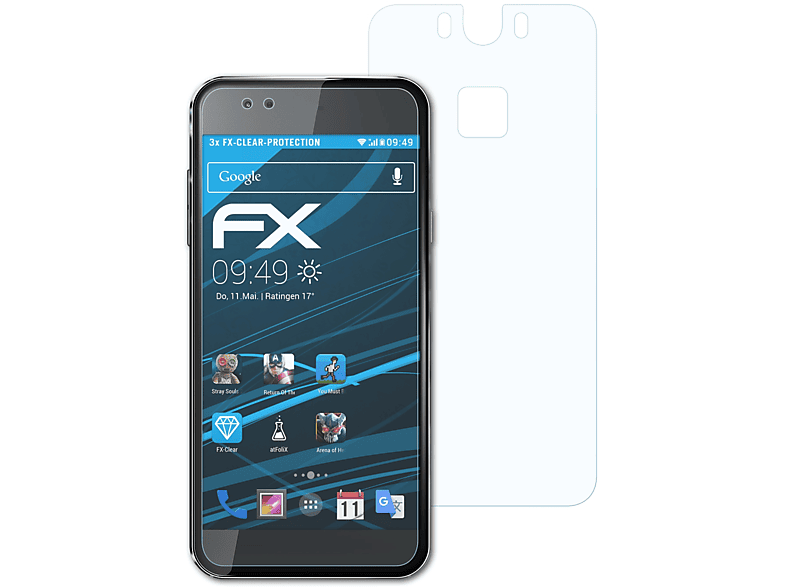 ATFOLIX Displayschutz(für 3x ME) Gigaset FX-Clear